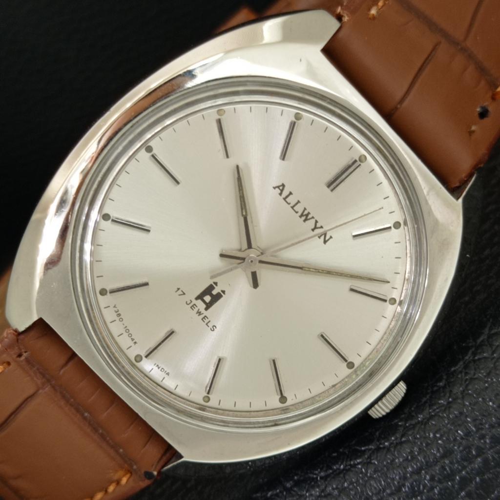 

VINTAGE ALLWYN 6300A HAND-WINDING INDIA MENS ORIGINAL DIAL WATCH a708116-1