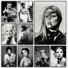 Vintage 70er Jahre Filmstar Brigitte Bardot Rauchend Dolly Parton Porträt Poster Leinwandbild Wandkunst Bilder Heimdekor Geschenk