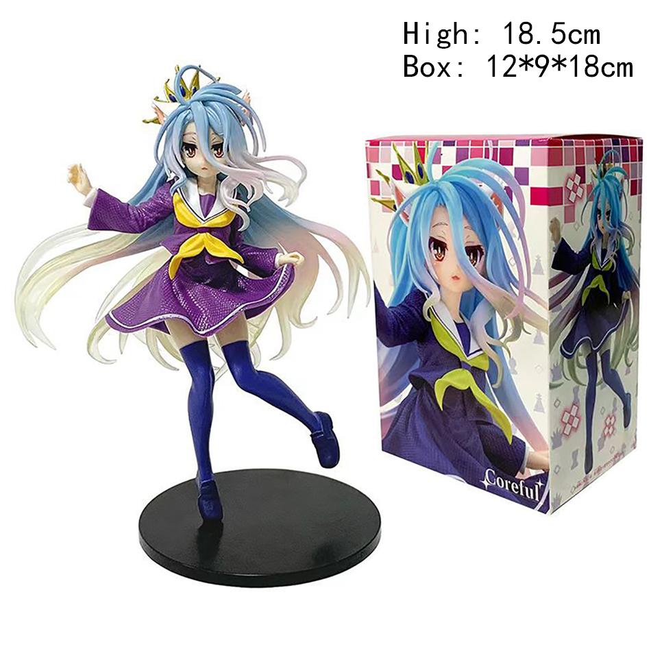 18cm No Game No Life White Figure Anime PVC Anime Action Figures Model Collection Ornament Anime Model Toy Gift