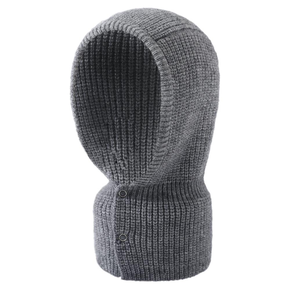 Extended Knit Balaclava Hood with Mock Neck - Thermal Unisex Winter Mask & Neck Warmer for Sports
