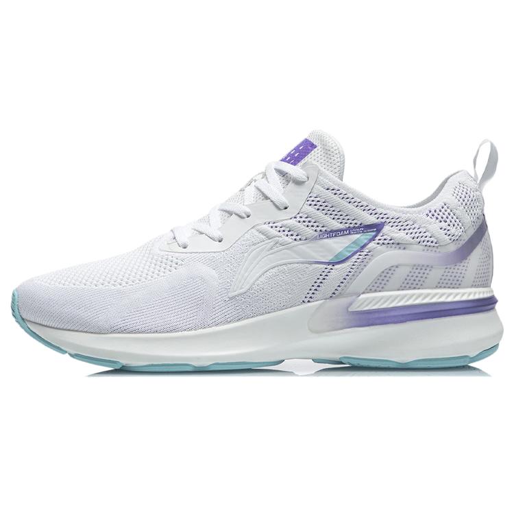 

new LiNing Lan Cushioning Anti Slip And Wear Resistant Low Top Running Shoes White Purple 43