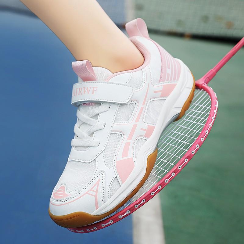Kids Badminton Shoes Boys Girls Lightweight Cushioned Sports Sneakers Tennis Table Training