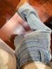 Jeans larghi Fansi Yu 2026 Primavera Stellato con Strass per Donna