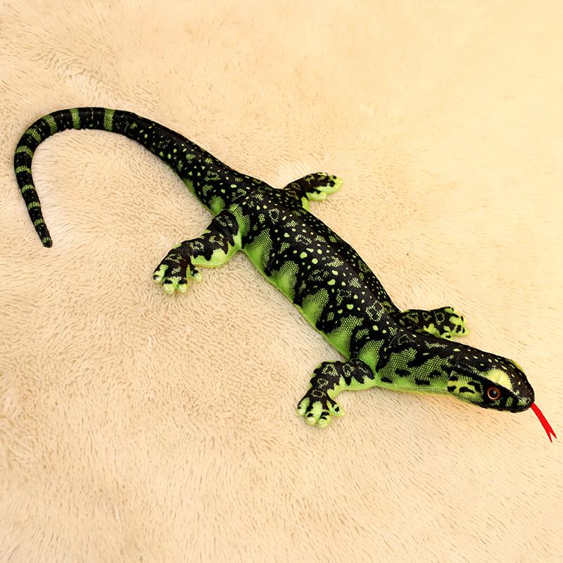 75cm Levensgetrouwe Reptiel Hagedis Pop Pluche Speelgoed Levensecht Wilde Dier Lange Staart Bruin Groen Pluche Knuffel Peluche Jongens Meisjes Mannen Cadeau 75cm About 75cm black