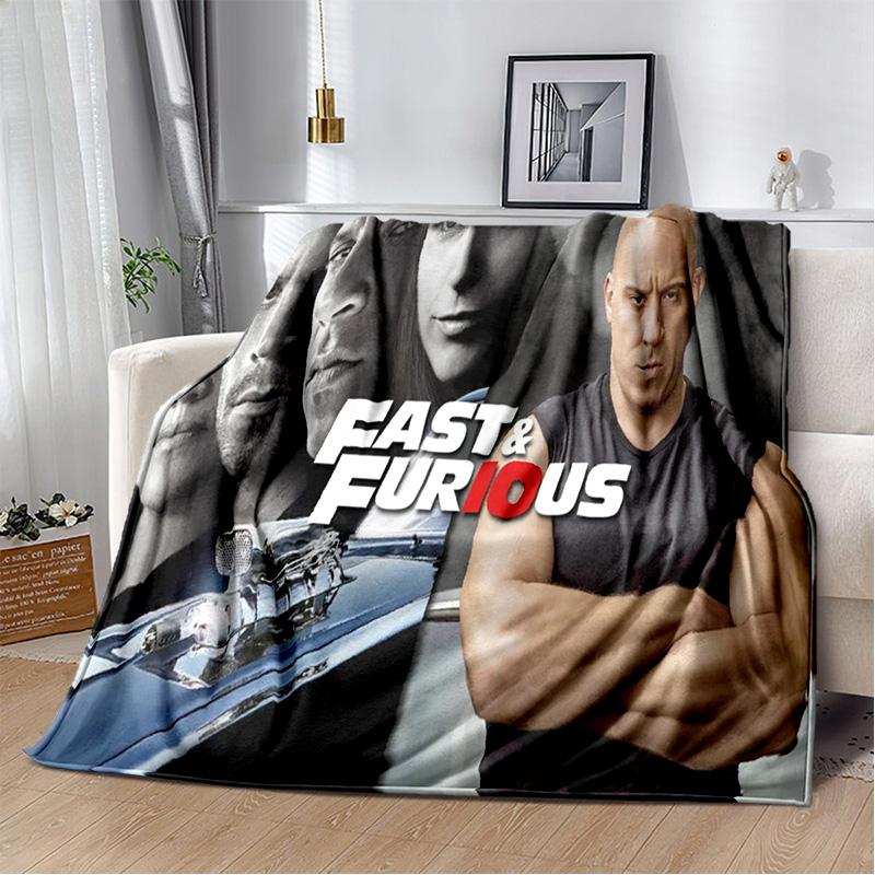 HD 10 Fast & Furious X 3D Printed Soft Plush Blanket,Flannel Blanket Throw Blanket for Living Room Bedroom Bed Sofa Picnic Kids