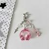 Portachiavi Creativi Cuffiette Piccole Colore Argento Portachiavi Cuffiette Ciondolo Carino per Cellulare per Donna