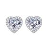 Exquisite Herz Ohrstecker Frauen Hochzeit Partei Schmuck Trendy Elegante Weibliche Schillernde Zirkonia Anmutige Accessoires