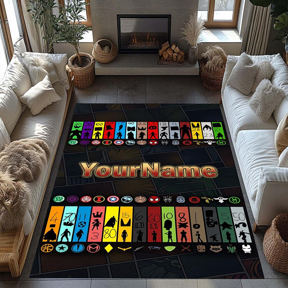 Numberblocks Personalized Name Floor Mat Design for Hallway Living Rooms Foyer Dining Room Antislip Carpet Anime Office Decor Best for Christmas