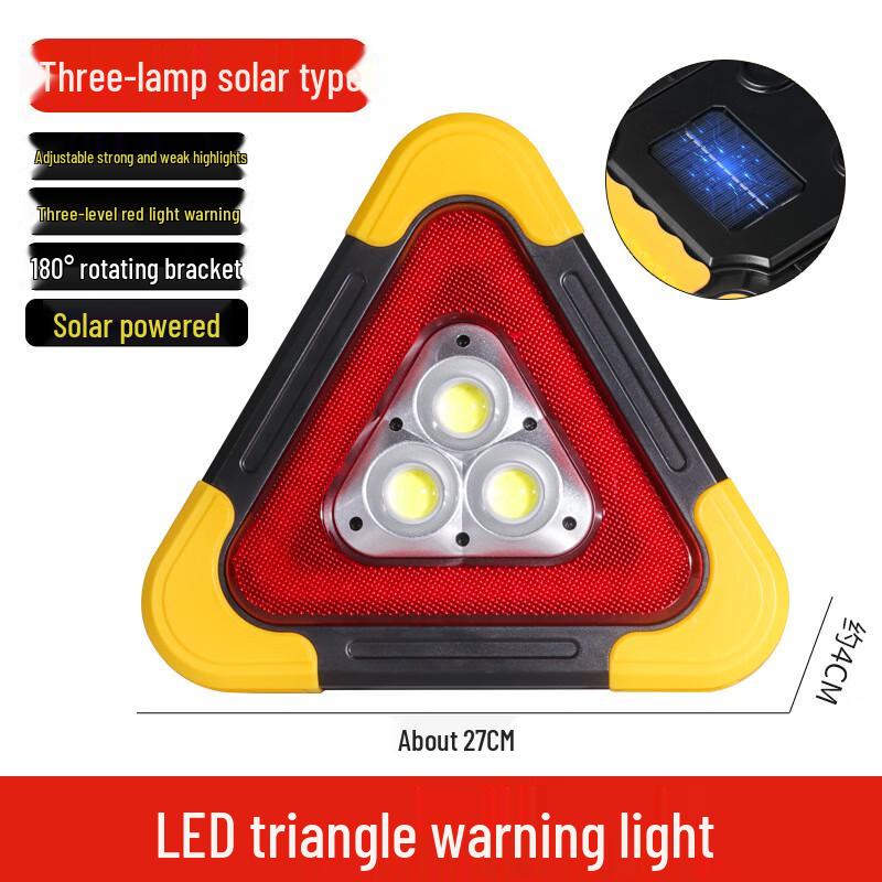 Solar LED Car Emergency Warning Triangle Light 1