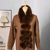 Long Faux Fox Fur Scarf Women Winter Warm Soft Furry Scarves Casual Lady Outdoor Neck Warmer Collar