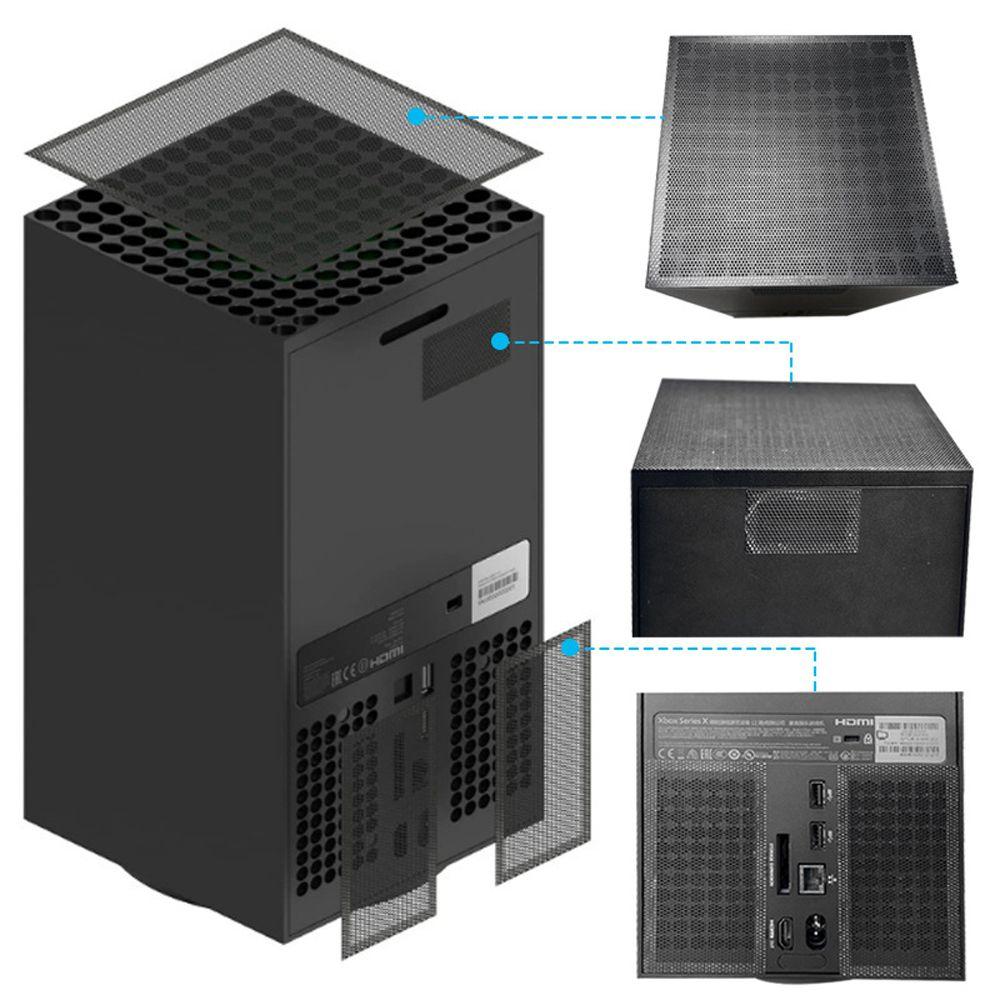 Staubdichtes Netz-Rack Kühlventilatorfilter Staubdichte Abdeckung für Xbox Series Gaming-Konsole Staubschutz