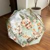 Woodland Animal Friends Automatic Folding Umbrella - Portable 3-Fold Design with Iron Frame, Perfect for Fans, Travelers, Everyday Use, and