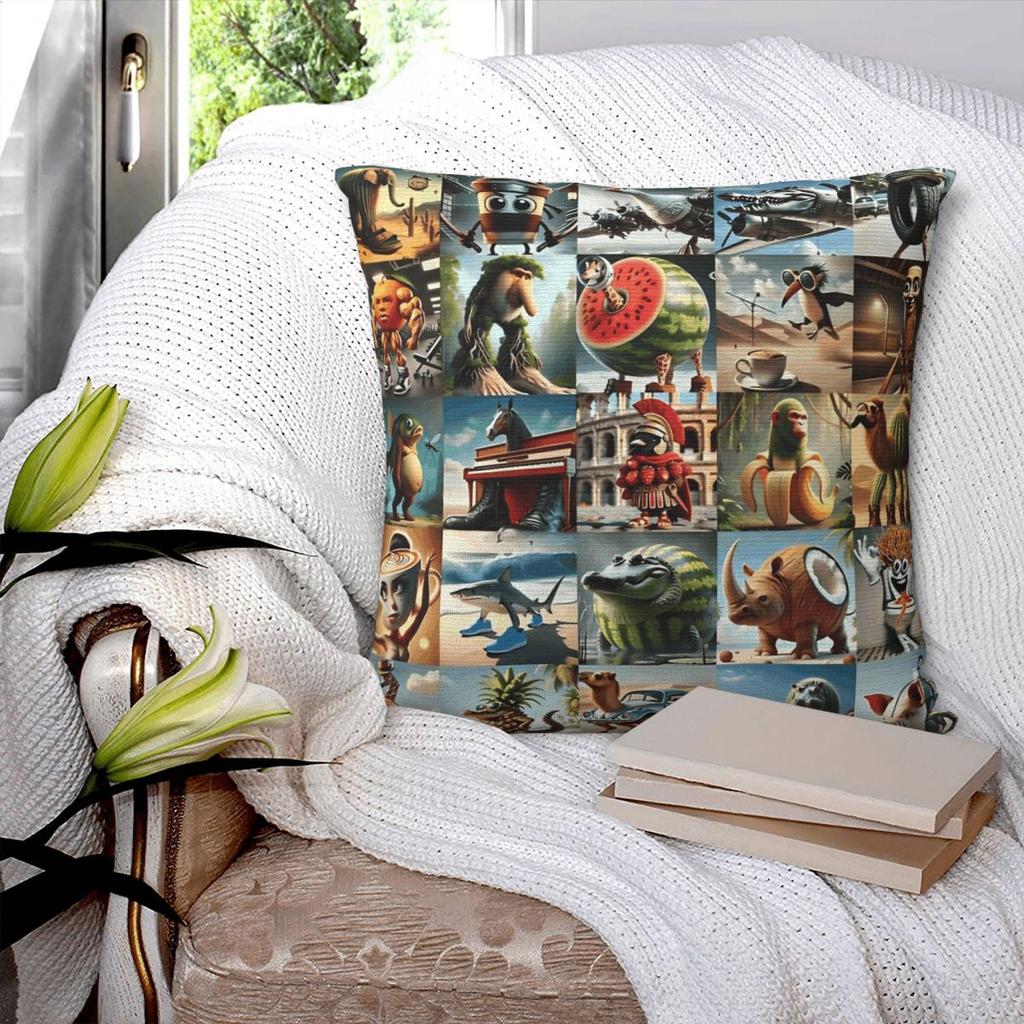 Italian Brainrot Men Women Unisex Funny Meme Pillow Cover Novelty Pillow Case For Home Decor Cushion Cover Soft Pillowcases