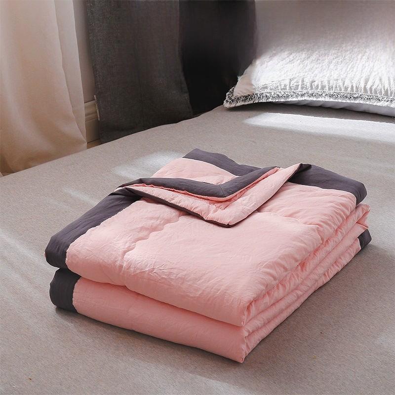 Summer Color Solid Blanket With Soft Filling For Kids And Student Dormitory