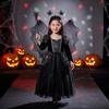 Spider Web Cosplay Outfit Bat Wing Halloween Kids Skirt Children Costume Set  Dress Up