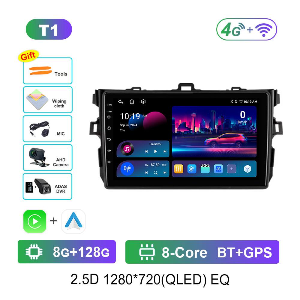 Android 14 Car Radio Multimedia Player for Toyota Corolla 2006 - 2013 GPS Navigation WiFi HD Screen BT DSP Stereo Auto Tools