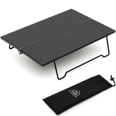 TOUGH LIGHT MINI Camping Outdoor Low Table for Solo Open It and Assemble In 5 Folds and Includes Storage Table, Camping. "Just Seconds."