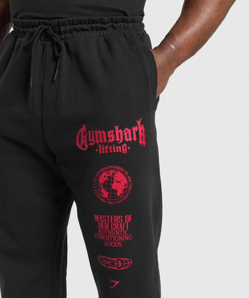 Men's American Style Shark Fitness Joggers - Outdoor Sports, Casual, Cotton, Loose Fit, Plus Size