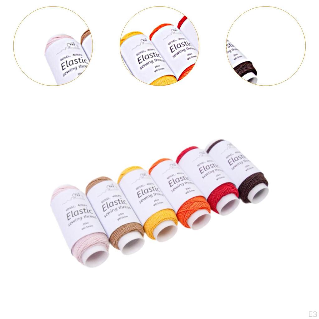 6 Pack Elastic Strings for Crafting And Jewelry Projects