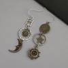 Griechische Mythologie Gesicht Sonne Mond Anhänger Kreatives Design Damen Asymmetrisch Persönlichkeit Anhänger Ohrringe Party Schmuck Geschenke