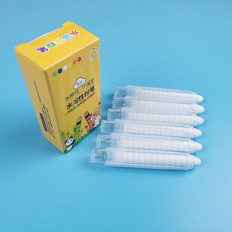 Washable, Vivid Water-Soluble Chalk: Dust-Free, Colorful, Erasable, with Clip for Teachers and Kids