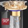 2Pcs Copper Floor Drain Bathroom Sewer Dectable Drainer Hair Catcher Washing Machine Ground Leakage Easy to Use