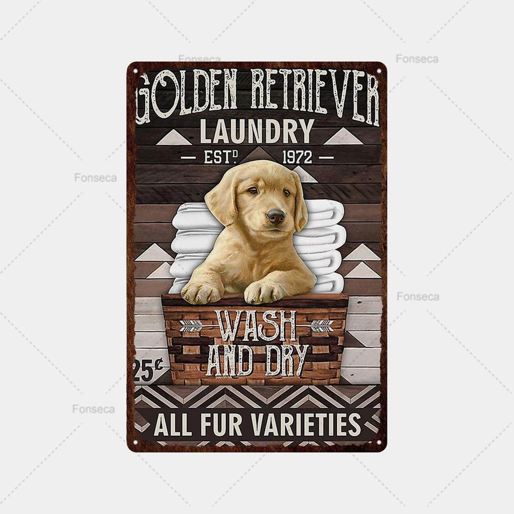 Dog Slogans Green Background Metal Signs Retro Tin Signs Metal Retro Wall Decoration Bar Bar Club Metal Posters Decoration