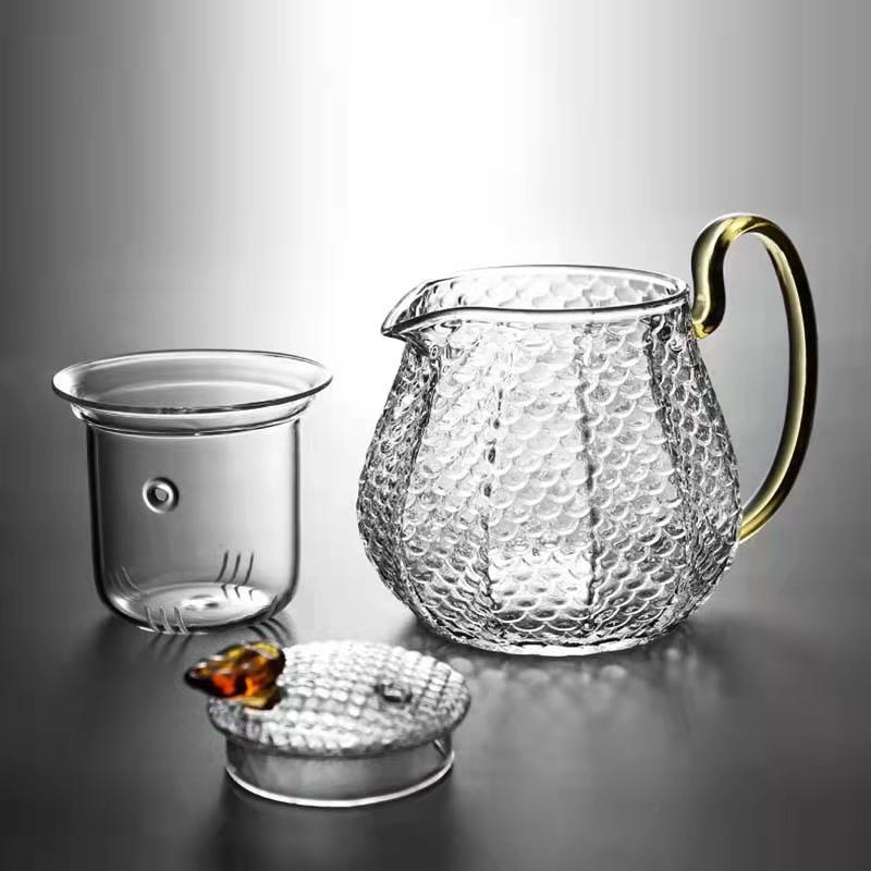 Heat-Resistant Borosilicate Glass Teapot Set with Infuser - Perfect for Brewing Tea, Gift Box Included