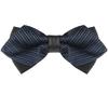 [Allegra K] Bow Tie, Striped, Pointed, Adult, Wedding, Party, Men's, Blue, Free Size