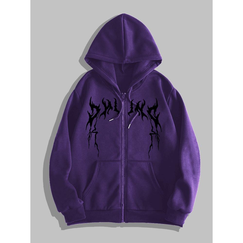 Popular Design Men's Zipper Hooded Sweatshirt, Fashionable Street Wear Zipper Hooded Sweatshirt for Casual Occasions, Fashionable Clothing