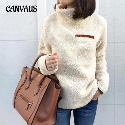 Maglione taglie forti autunno e inverno da donna alla moda con cerniera e collo alto