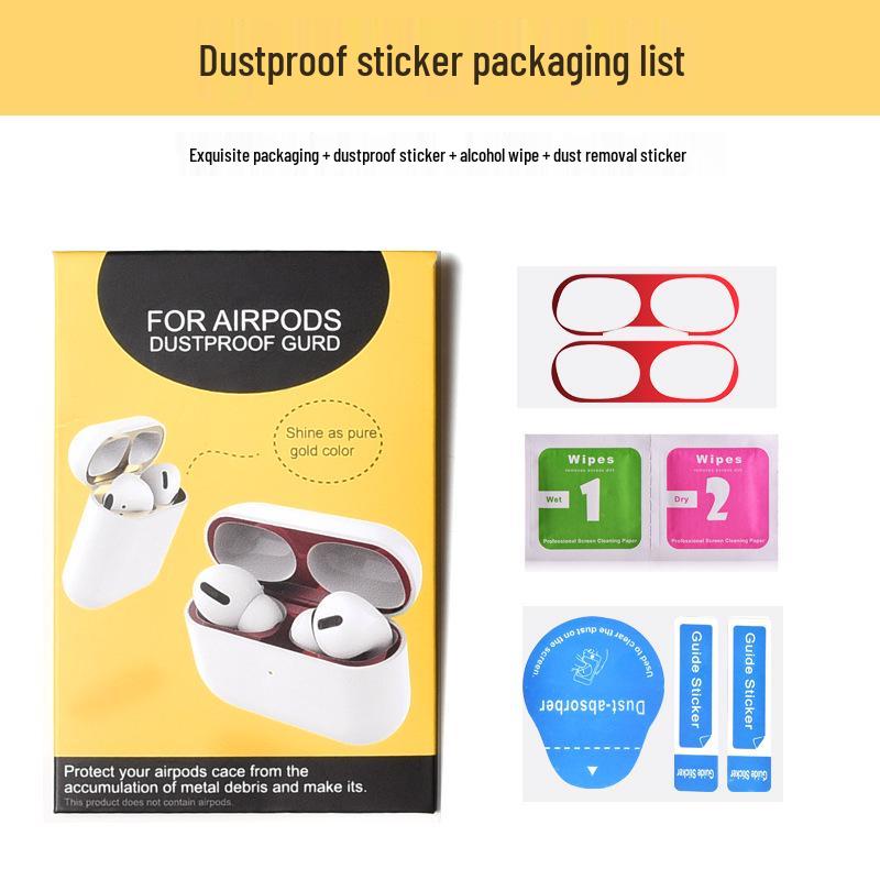 Apple AirPods Pro Dustproof & Waterproof Soft Shell Metal Sticker