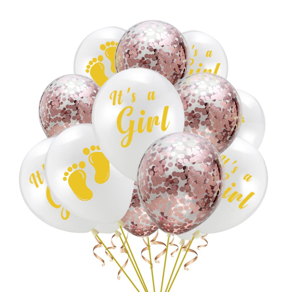 Gender Reveal Latexballon Its A Boy Gender Reveal Paillettenballon Set