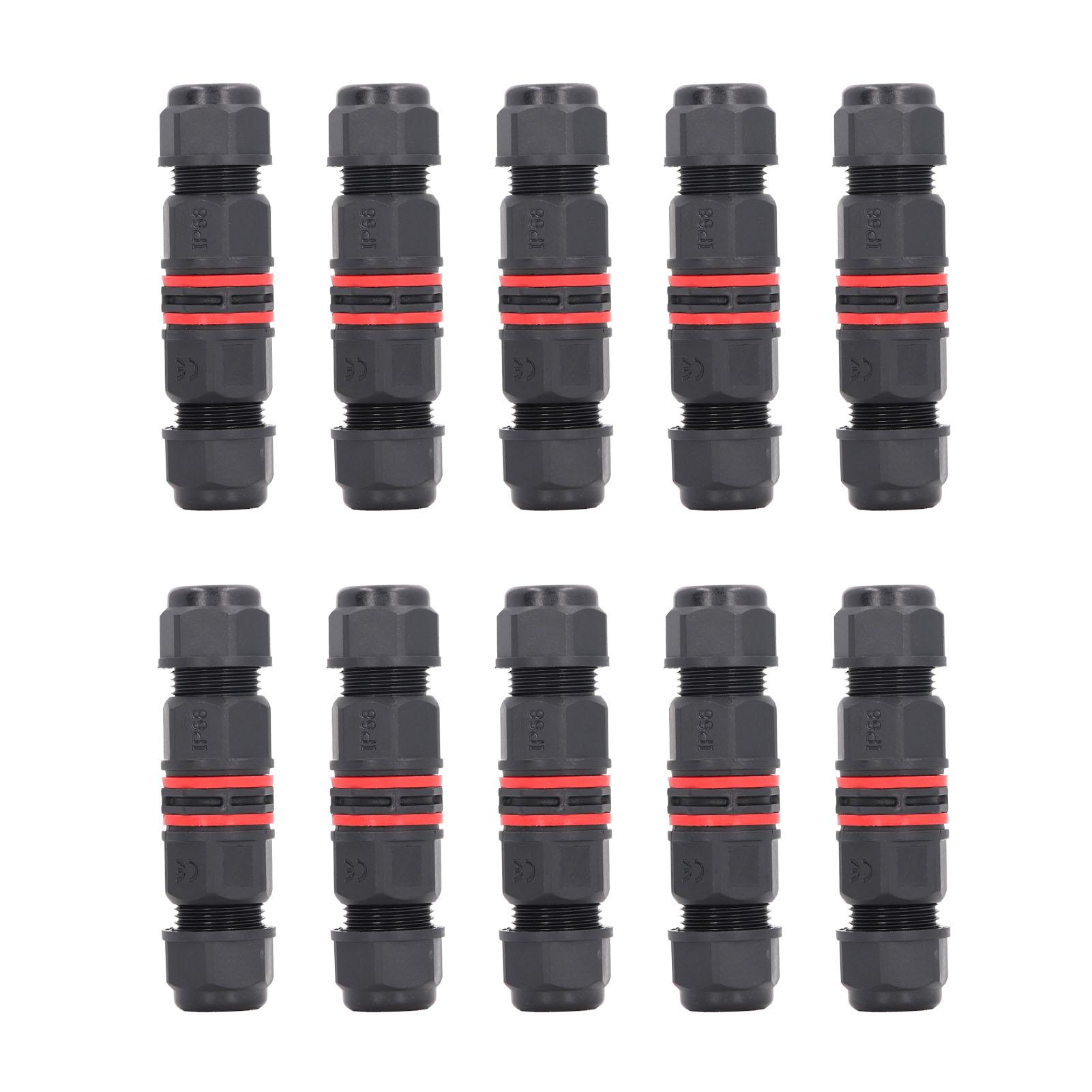 

10Pcs Aviation Plug Socket IP68 Waterproof 3 Pin Aviation Connector Plug for Computer Alarm AC250V