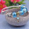 LUXY MOON Titanium Steel Large Hole Beaded Bracelet Love Lock LOVE Bracelet