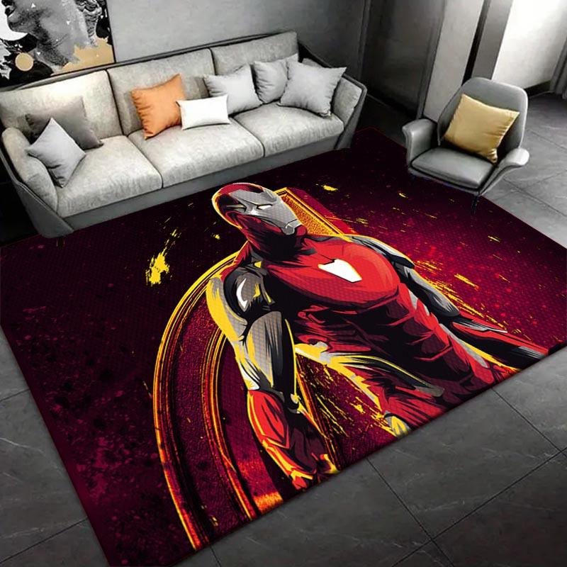 

1pc Iron Man Pattern Area Rug Soft Flannel Floor Mat for Living Room, Bedroom, Kitchen, Sofa Coffee Table Floor Mat, Machine Washable 60cm by 90cm