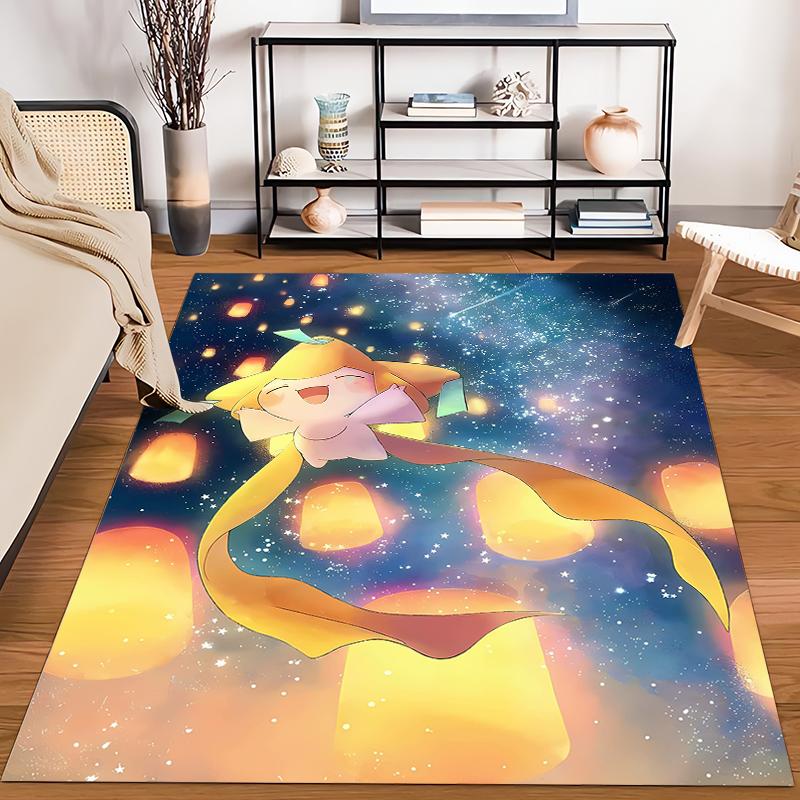 Various Sizes Pokemon Jirachi Cartoon Carpet Home Large Size Decor Rug Bedroom LivingRoom Sofa Balcony Multi Scene Available Mat