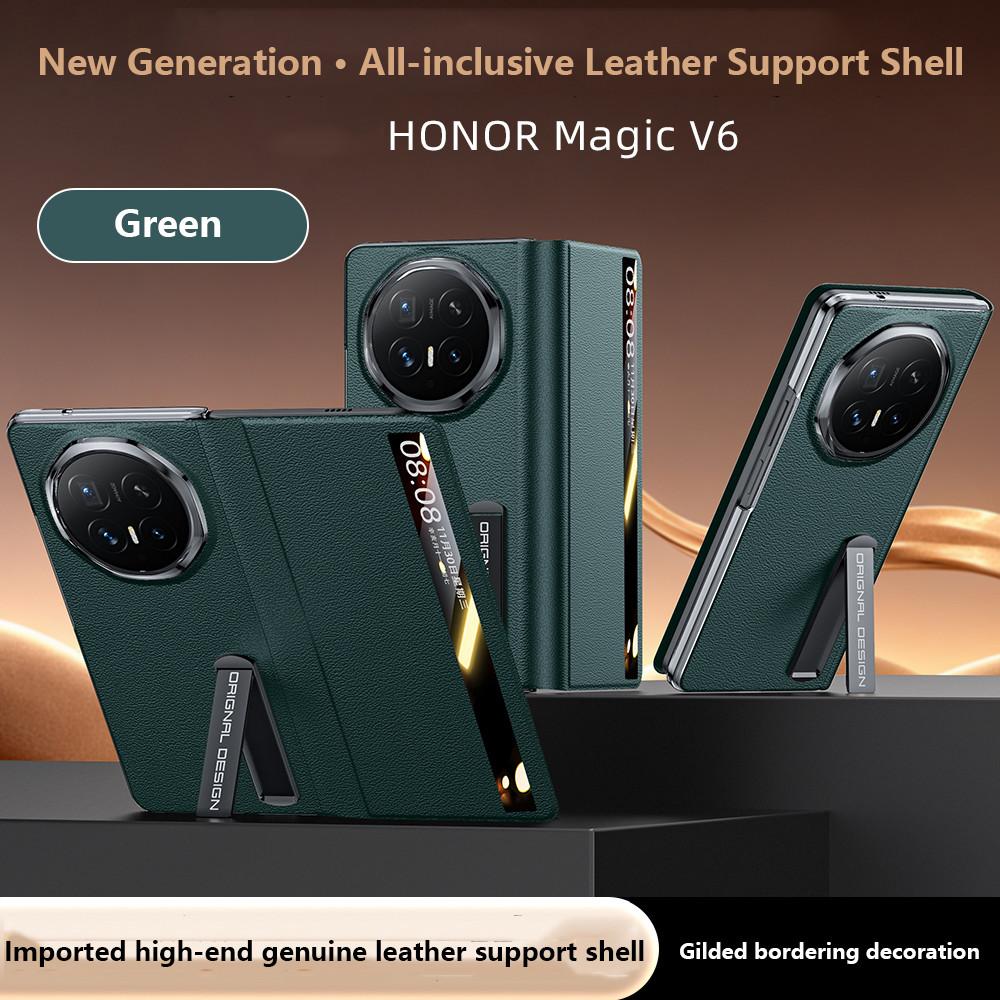 Luxus Leder Klapphandy Hülle für Huawei Honor Magic V6 MagicV5 5G Rundumschutz Hardware Ständer Schutzhülle