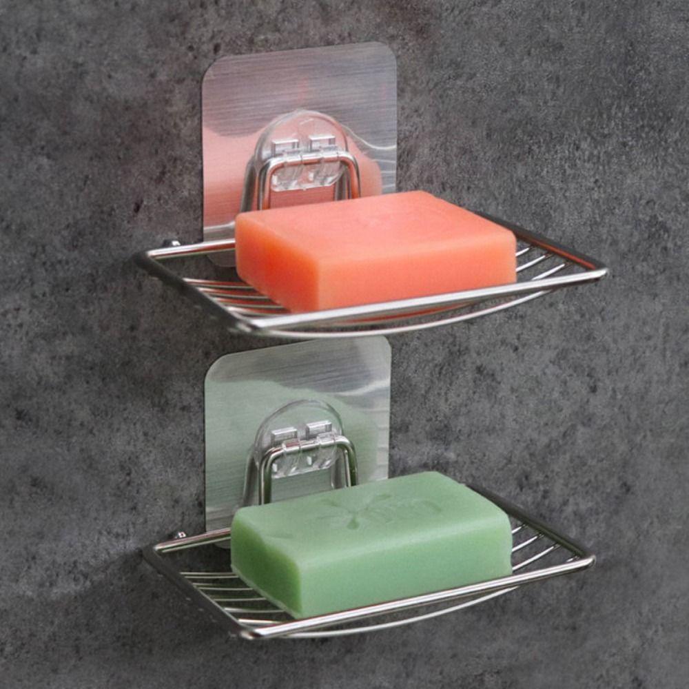 Wall Hanging Stainless Steel Soap Rack Self-Draining Wall Mounted Soap Holder  Household Use