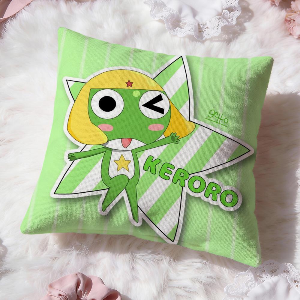 K-Keroro Sergente. Copricuscino FrogS Comfort Premium Copricuscino Reversibile - Design Due in Uno per Qualsiasi Stanza e Interno Auto