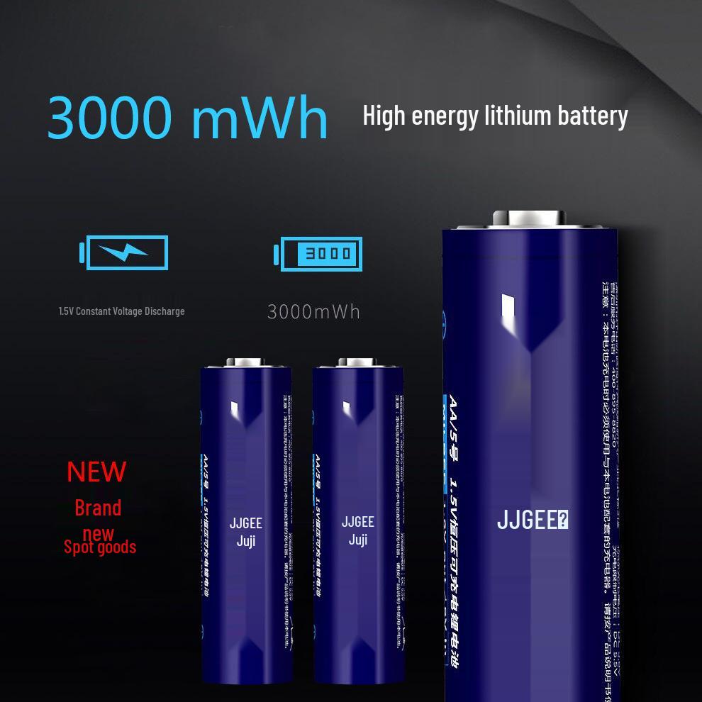 Juji Mai 3000mAh AA 1.5V Rechargeable Lithium Battery Pack for KTV Microphones