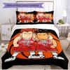 3pcs Duvet Cover Set (1*Duvet Cover + 2*Pillowcase, Without Core), SLAM DUNK Print Soft All‑Season Bedding Set, Home Bedroom Decor Gift