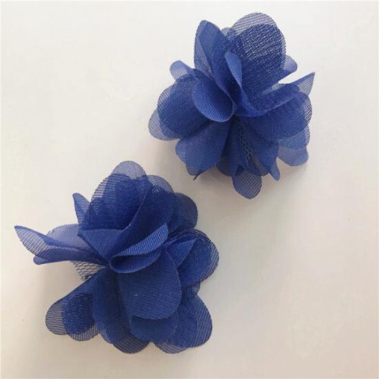 20pcs DIY Chiffon Flowers Mesh Floral Craft for Wedding Dress Hat Material Decor