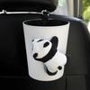 Cute Cartoon Panda Doll Car Trash Bin Can for Back Seat Headrest Mini Auto Outlet Air Vent Organizer Rubbish Bag Garbage Storage