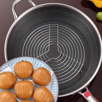 Kitchen Tableware 304 Stainless Steel Steamer Rack Round Multifunction Pot Steaming Tray Pot Steaming Rack Kitchen Accessories