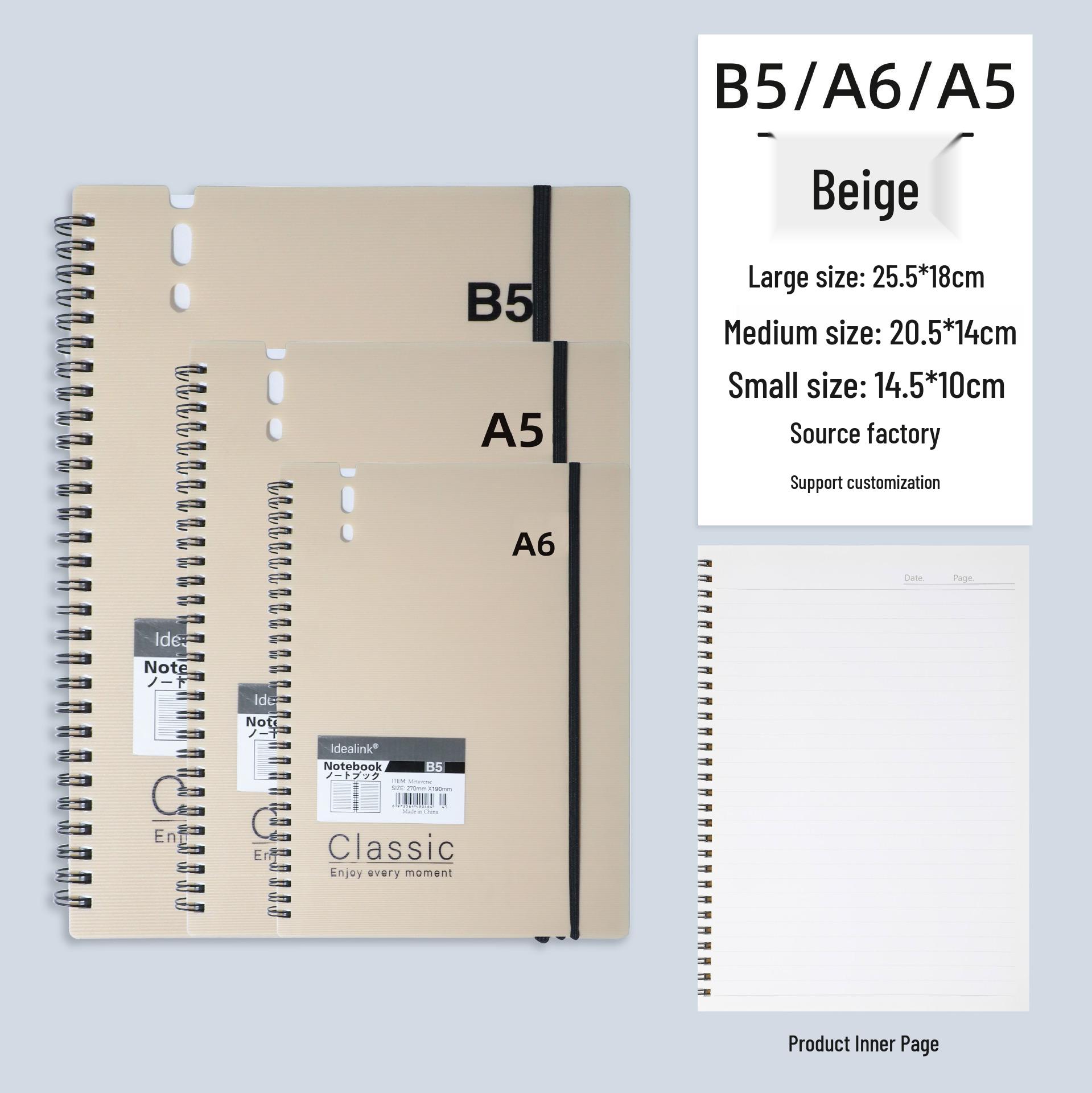 A5 Wide-Ruled Thick Spiral Notebook for Students & Office – High Appearance, Ideal for Exam Prep, In Stock