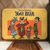 Cartoon Y-Yogi B-Bear Floor Mat Soft Flannel Floor Mat  Suitable for Entryways, Living Rooms, Bedrooms, and Bathrooms