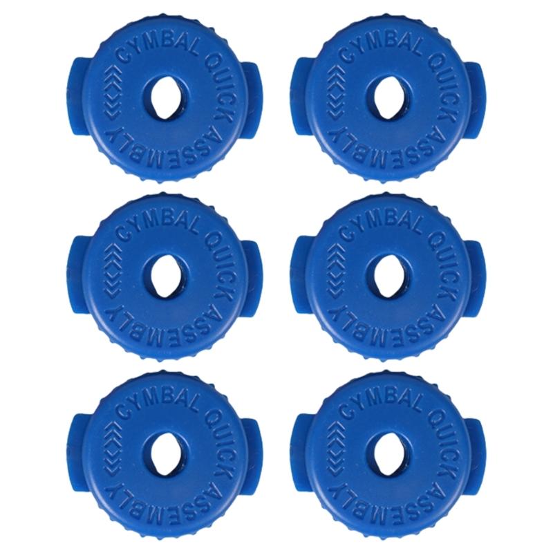 Pack of 6 Silicone Cymbal Nuts Quick Releasing Drum Accessories Cymbal Fastener Nuts for Percussion Instrument Part