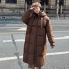 Winter new women's down cotton clothes thickened warm hooded A version regular hip-wrapped warm jacket