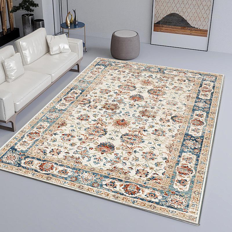 Vintage Living Room Carpet Bedroom Living Room Coffee Table Carpet Household Dirt Resistant and Non Slip Carpet